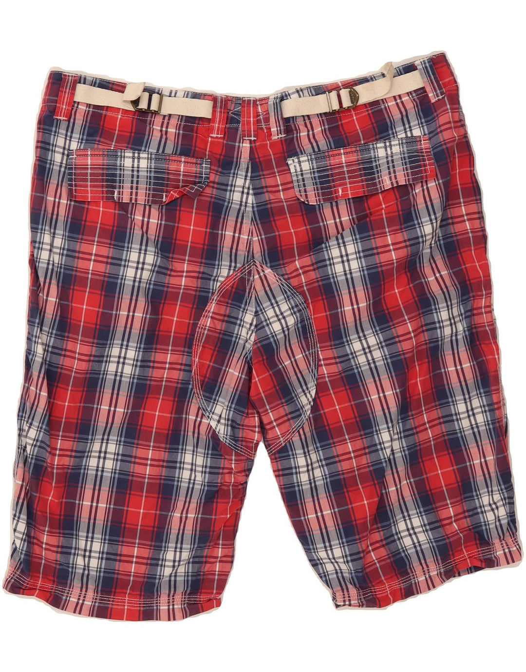 SUPERDRY Mens Casual Shorts XL W36  Red Check Cotton Vintage Superdry and Second-Hand Superdry from Messina Hembry 