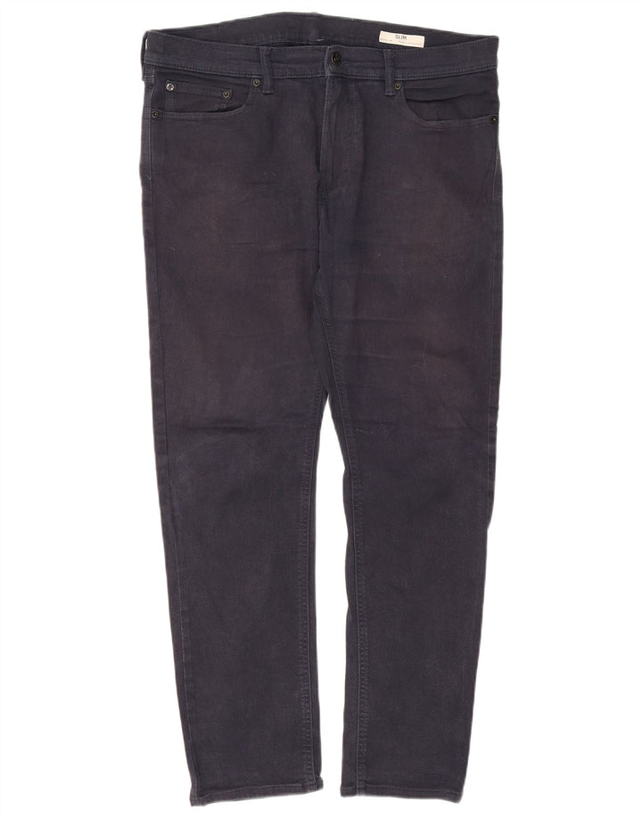 Jeans slim da donna Marks & Spencer W36 L29 cotone blu navy