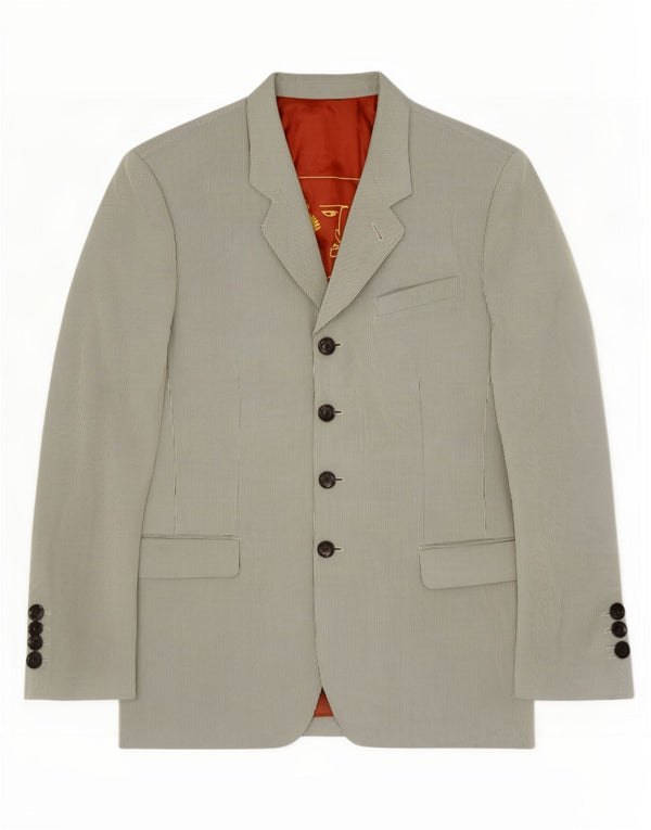 Giacca blazer da uomo Jean Paul Gaultier UK 42 XL Classica a righe grigie