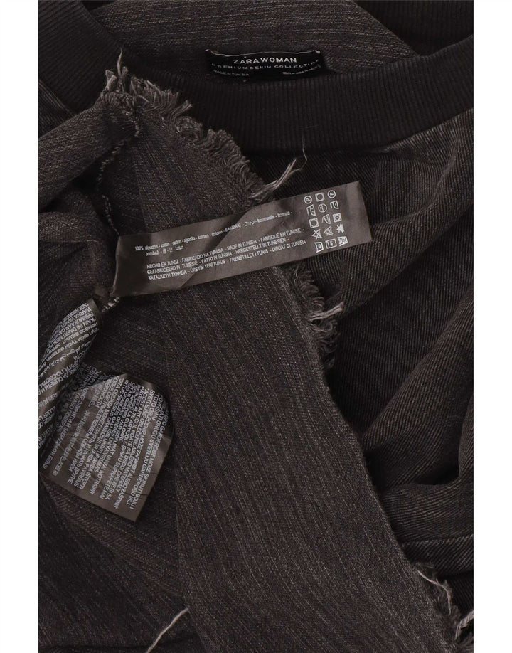Felpa da donna Zara UK 14 cotone nero medio