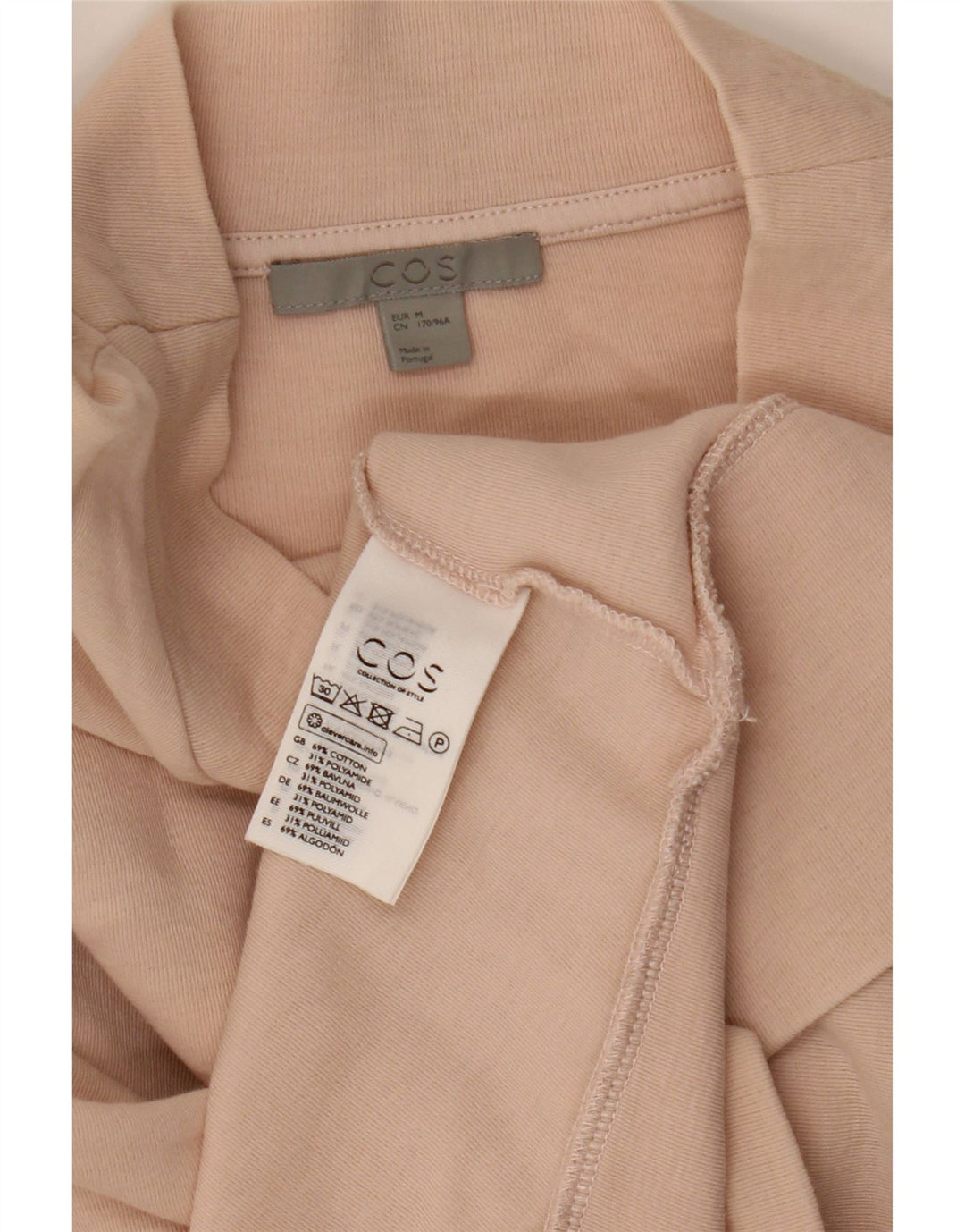 Felpa oversize da donna Cos, maglione UK 14, cotone beige medio