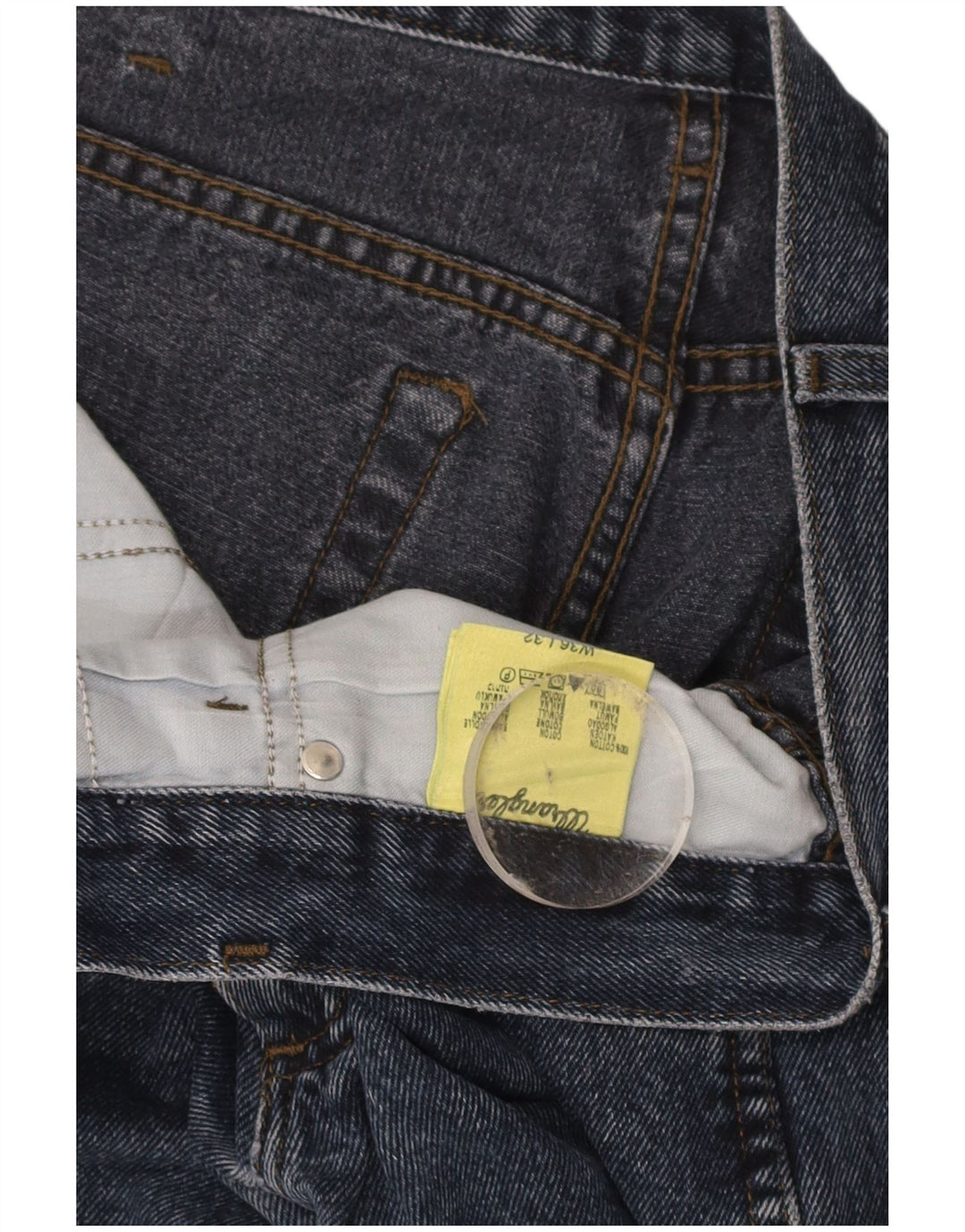 WRANGLER Mens Straight Jeans W36 L32 Blue Cotton
