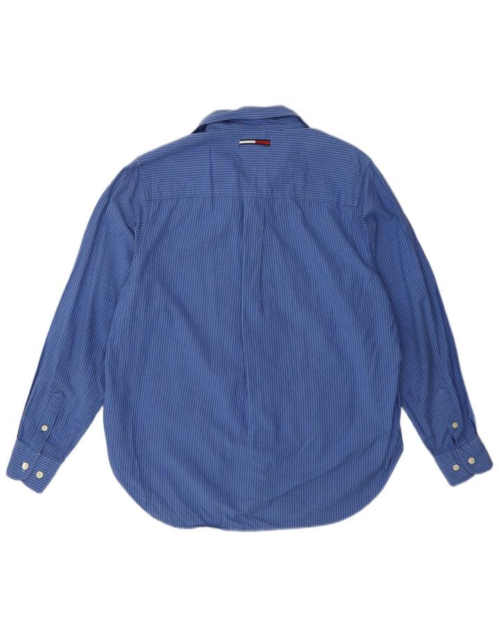 Camicia da donna Tommy Hilfiger US 8 cotone a righe blu medio