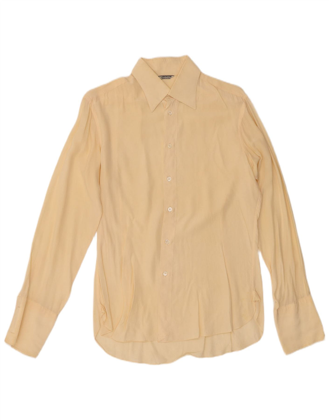 Camicia formale vintage da uomo EU 40 Seta beige medio