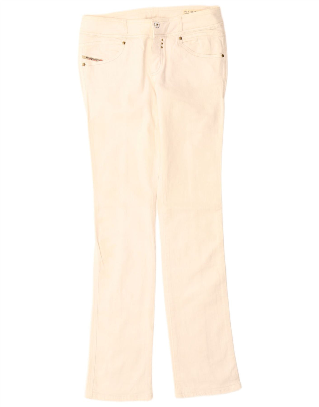 Jeans dritti Rokket da donna DIESEL W29 L34 cotone bianco