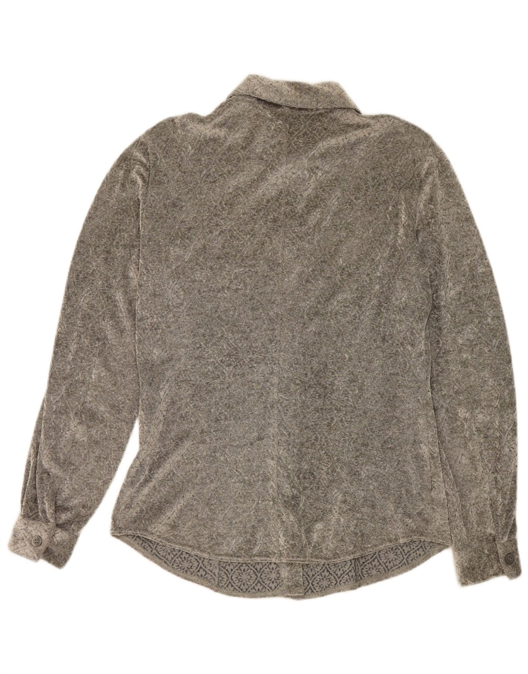 Camicia Armani Donna Camicetta UK 12 Viscosa floreale grigio medio