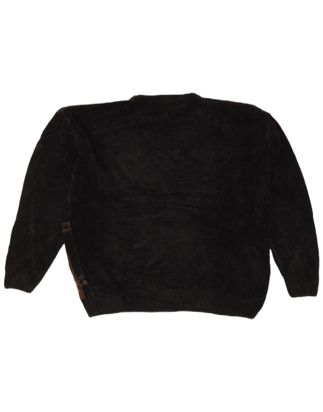 DOCKERS Maglione maglione girocollo da uomo XL nero a quadri in acrilico