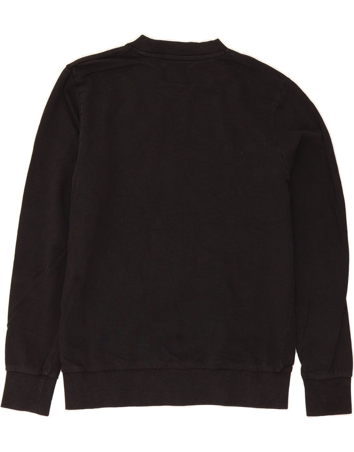 JACK & JONES Mens Sweatshirt Jumper Small Black Cotton Vintage Jack & Jones and Second-Hand Jack & Jones from Messina Hembry 