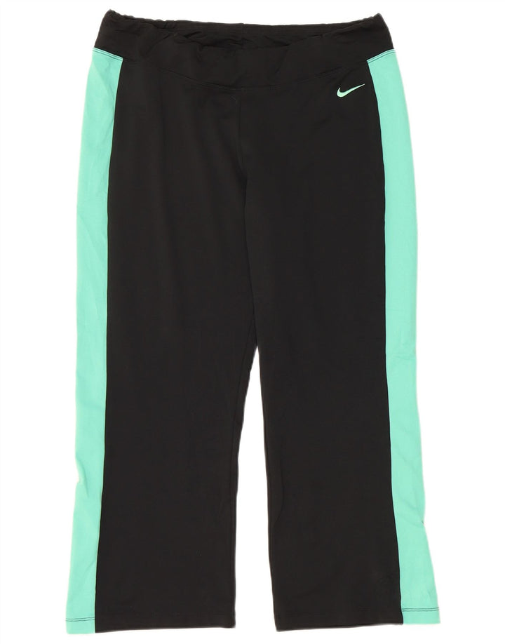 Pantaloni da tuta Capri da donna NIKE US 12/14 Large Black Colourblock