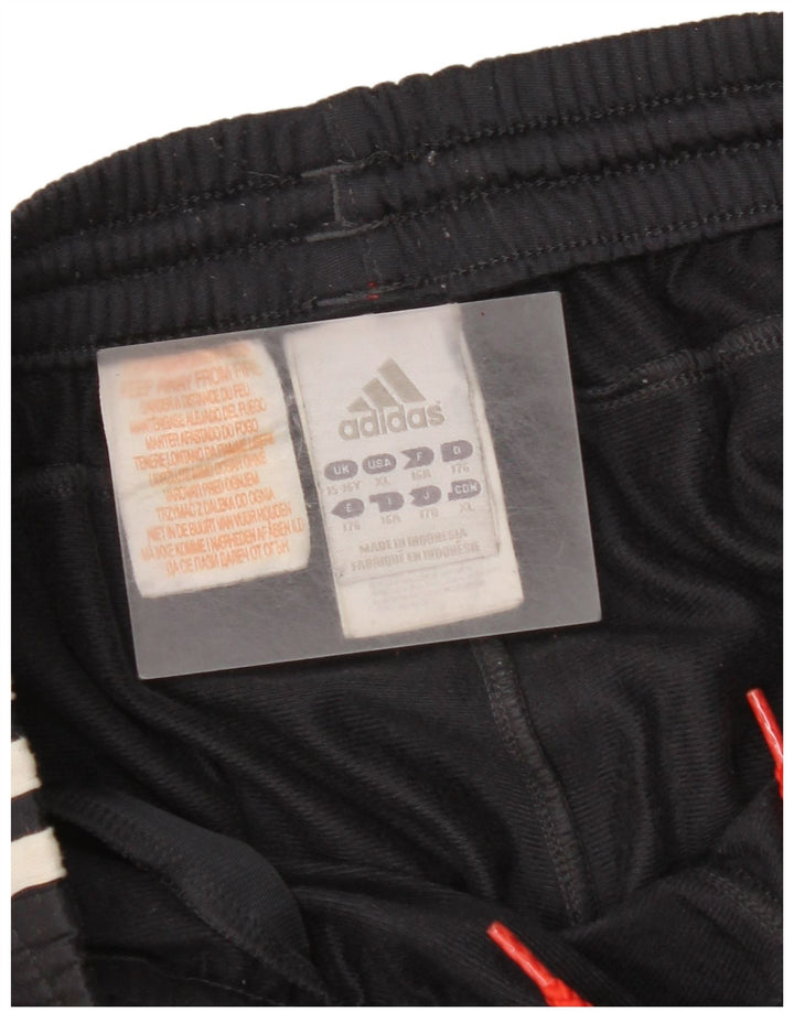 Pantaloni della tuta da ragazzo Adidas 15-16 anni in poliestere color block blu navy