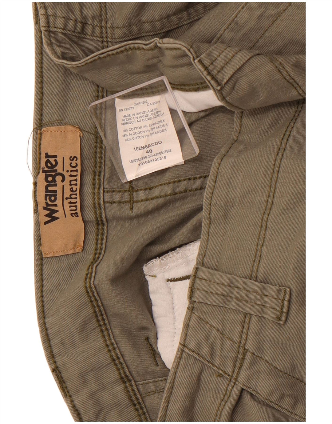 Pantaloncini cargo da uomo WRANGLER W40 XL cotone kaki