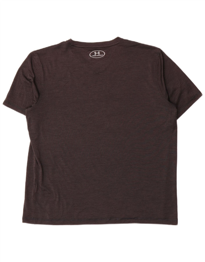T-shirt a maniche corte da uomo Under Armour Top grande nera screziata
