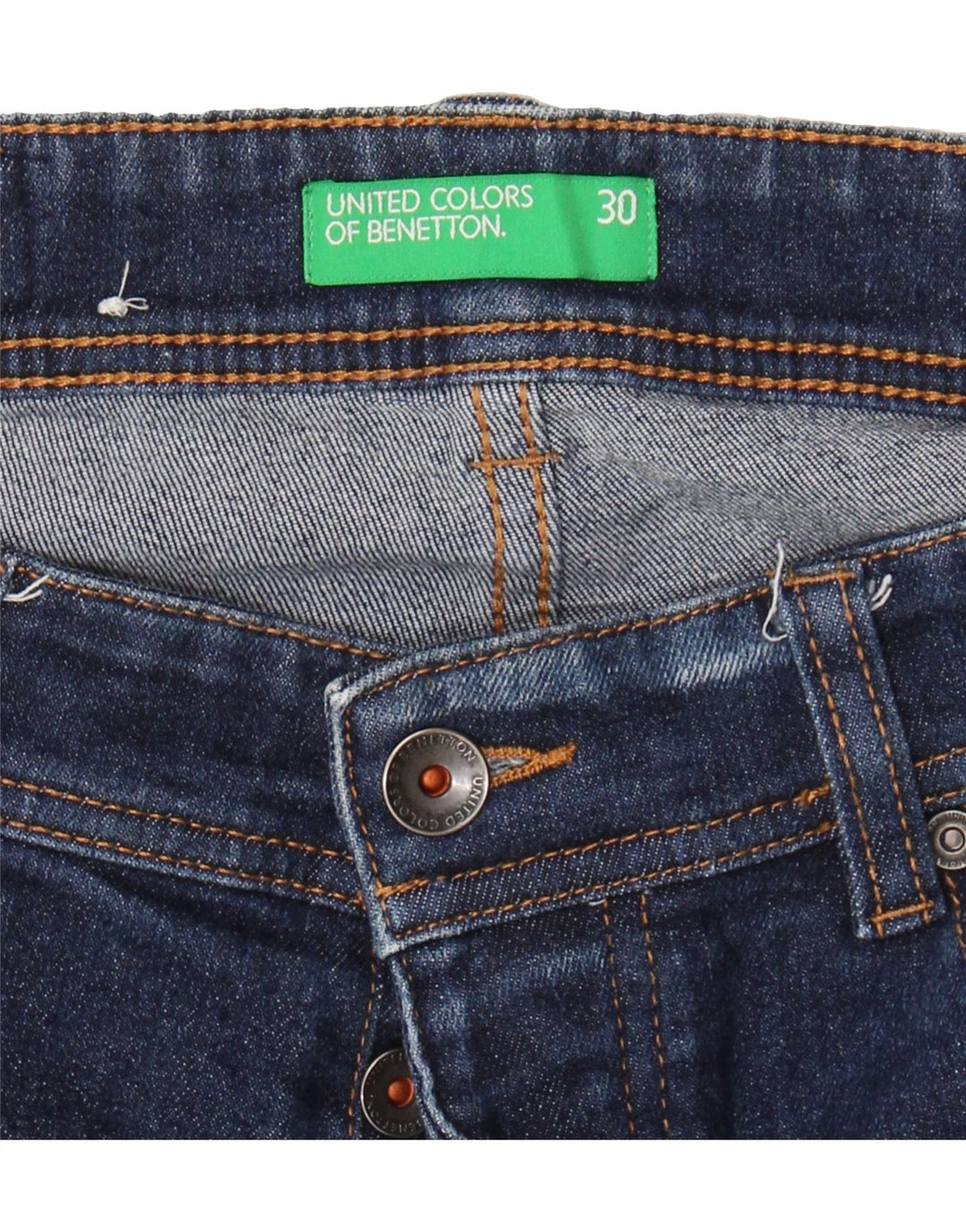 BENETTON Mens Slim Jeans W30 L30 Blue Cotton Vintage Benetton and Second-Hand Benetton from Messina Hembry 