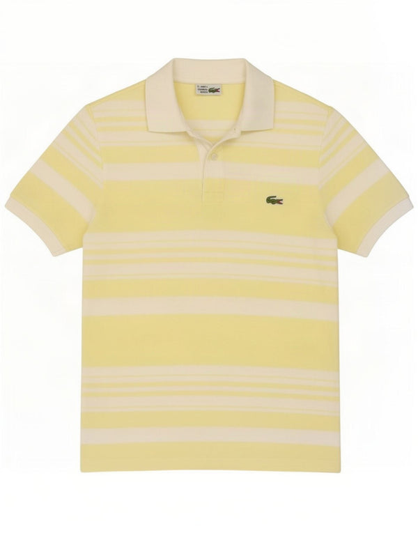 Polo da uomo Lacoste piccola a righe gialle