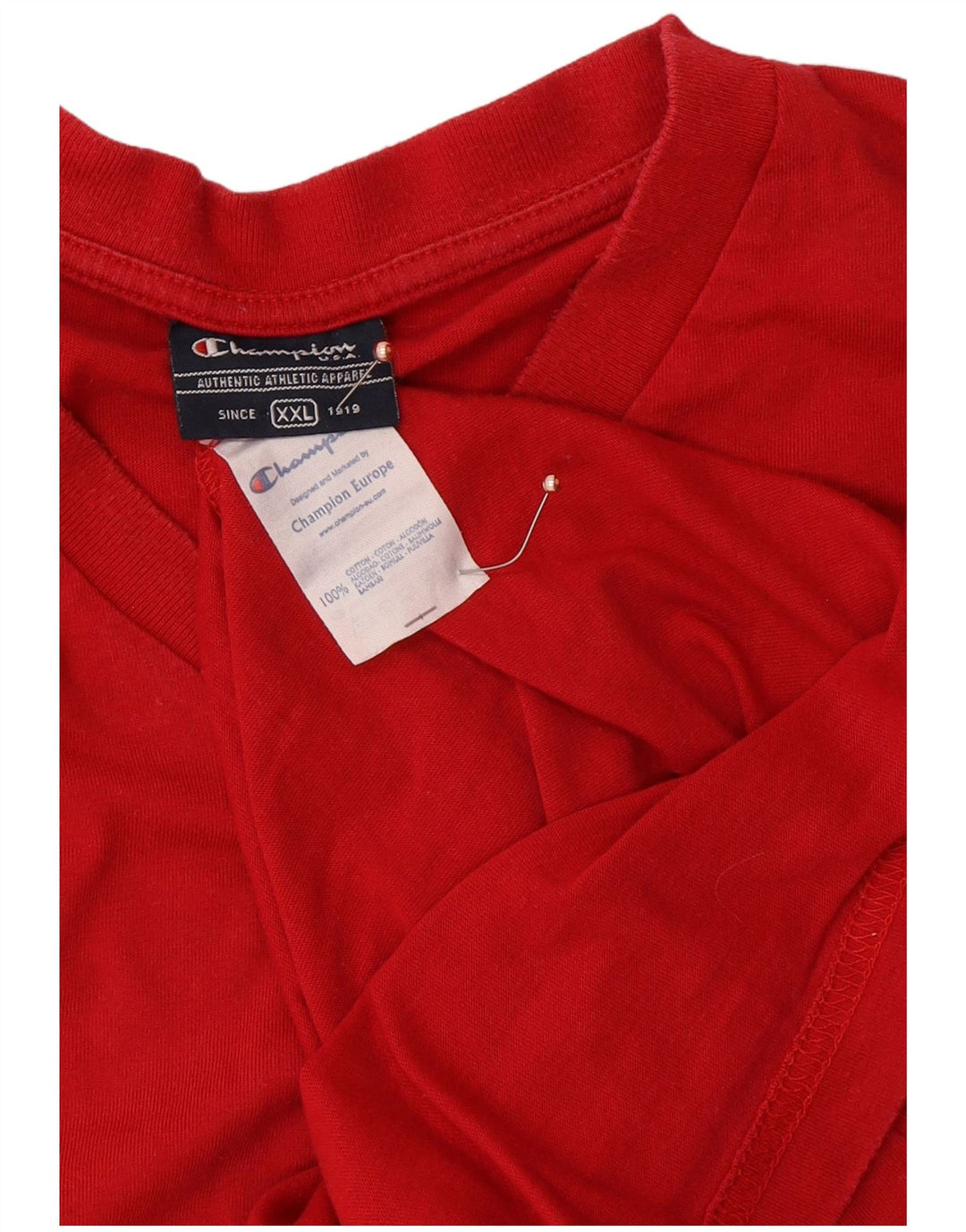 T-shirt da uomo CHAMPION Top 2XL in cotone rosso