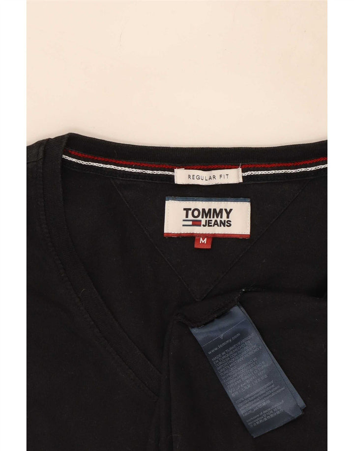 T-shirt da uomo vestibilità regolare Tommy Hilfiger Top in cotone nero medio
