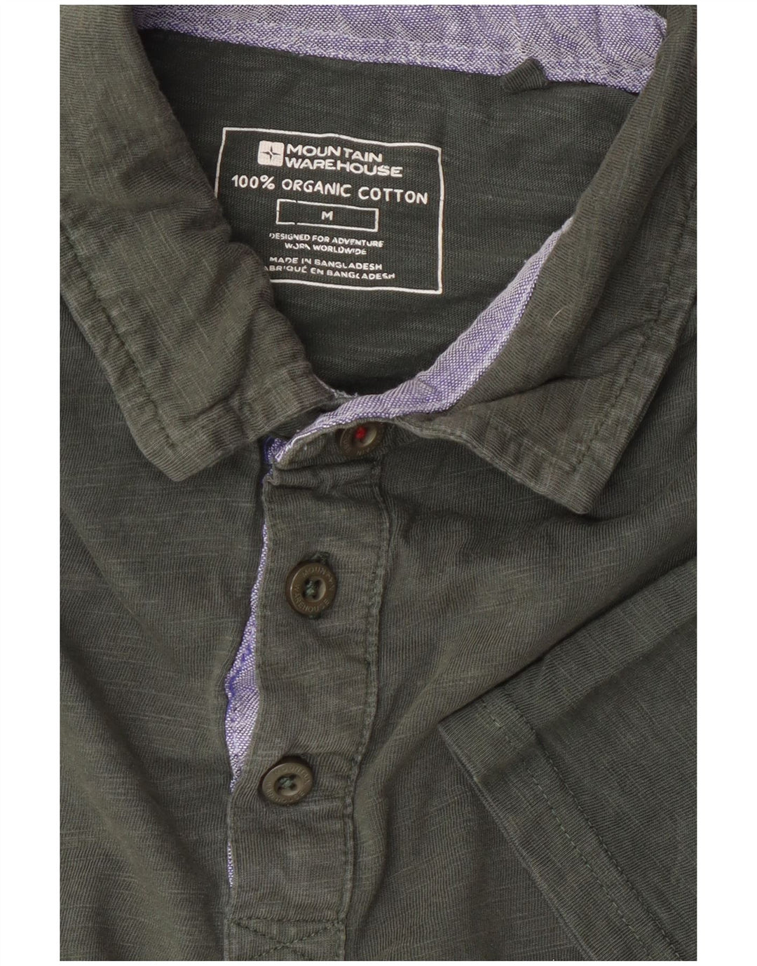 Polo da uomo Mountain Warehouse in cotone kaki medio