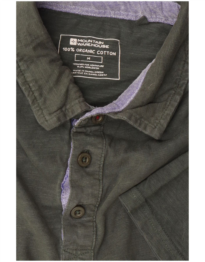 Polo da uomo Mountain Warehouse in cotone kaki medio