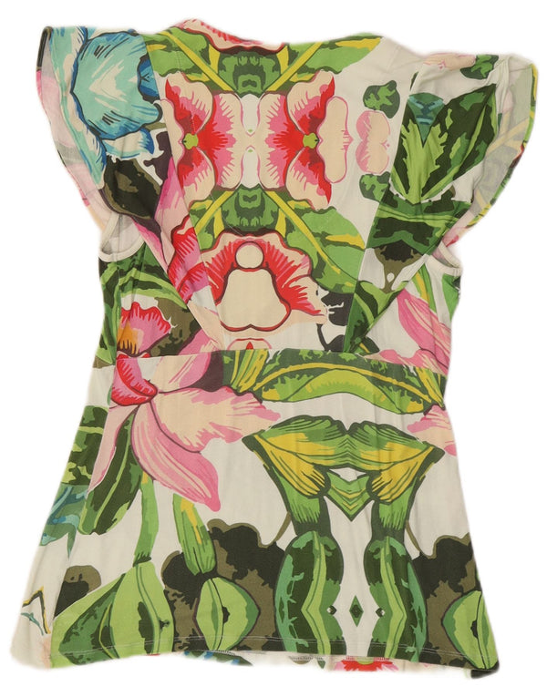 Desigual Camicetta da donna Top UK 18 XL multicolore floreale