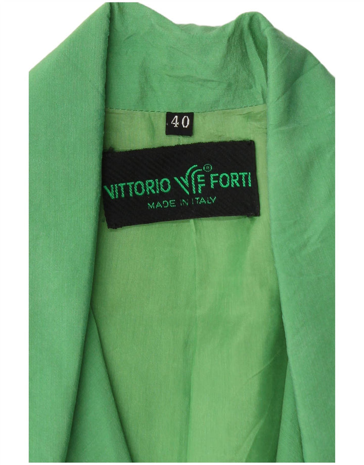 Giacca blazer oversize da donna a 2 bottoni Vittorio Forti IT 40 piccola verde