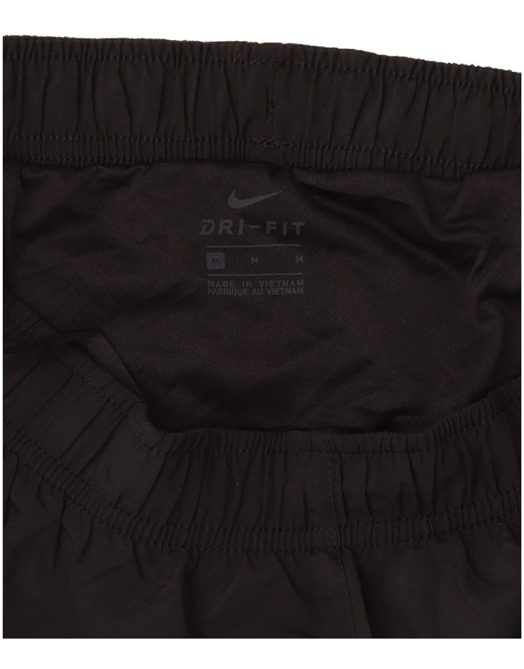 NIKE Womens Dri Fit Sport Shorts UK 12 Medium Black Colourblock Polyester