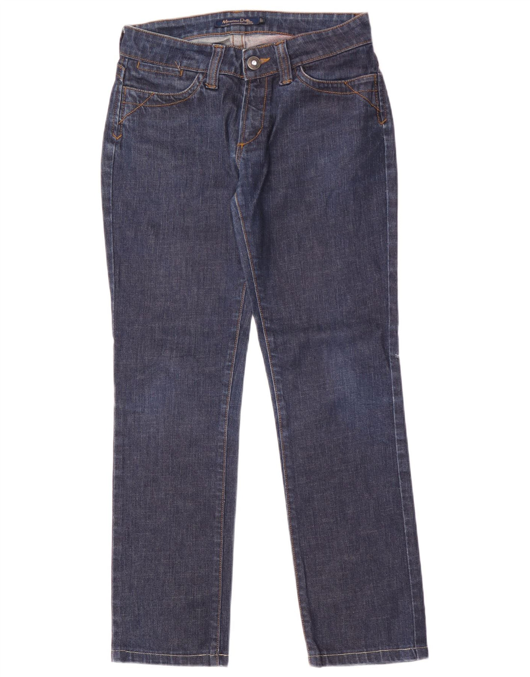 Jeans dritti da donna Massimo Dutti W27 L29 cotone blu navy