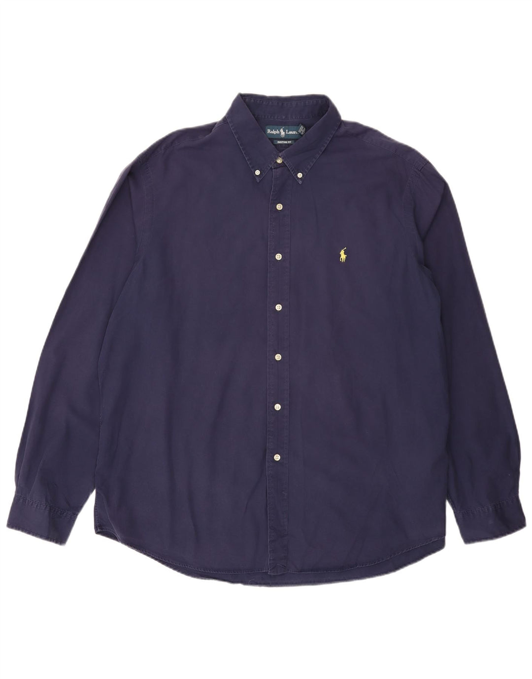 POLO RALPH LAUREN Camicia da uomo su misura 2XL Cotone blu navy