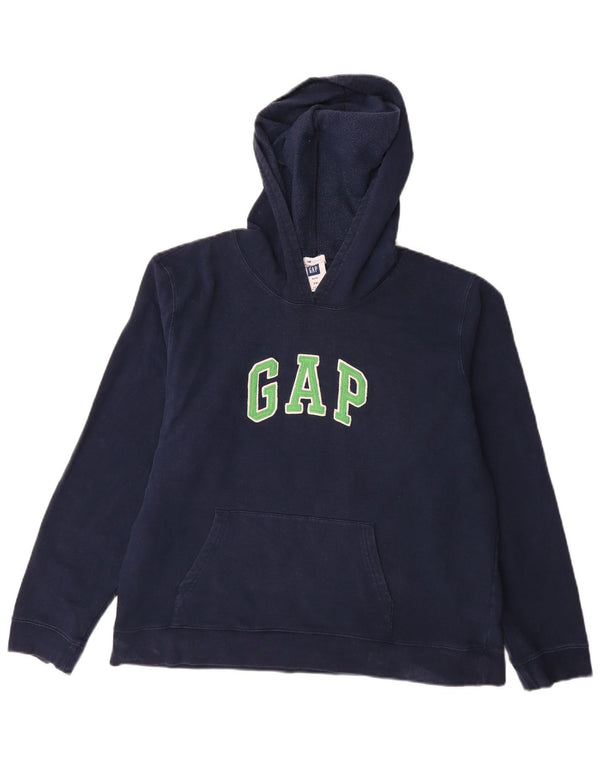Gap Felpa con cappuccio grafica da donna UK 20 2XL Cotone blu navy