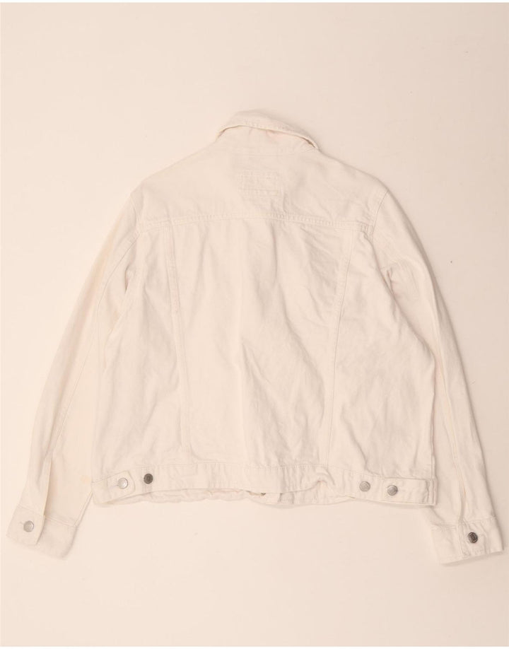 Giacca in denim da donna Marks & Spencer UK 18 XL cotone bianco