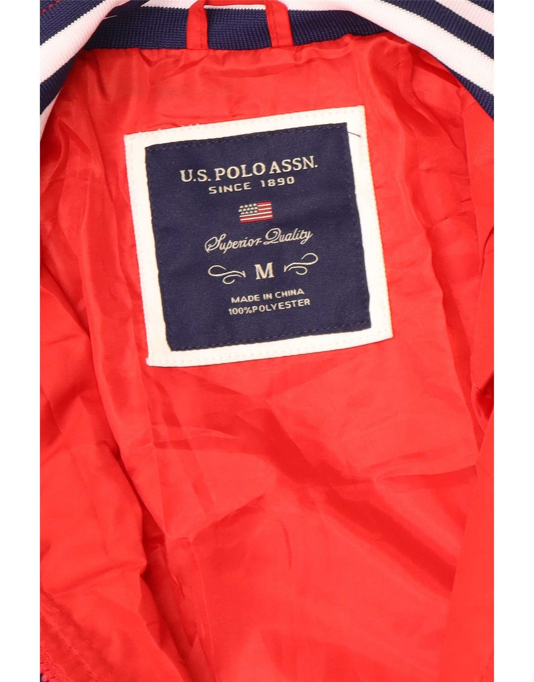 Polo Assn. degli Stati Uniti Giubbotto bomber da donna UK 14 Poliestere color block rosso medio