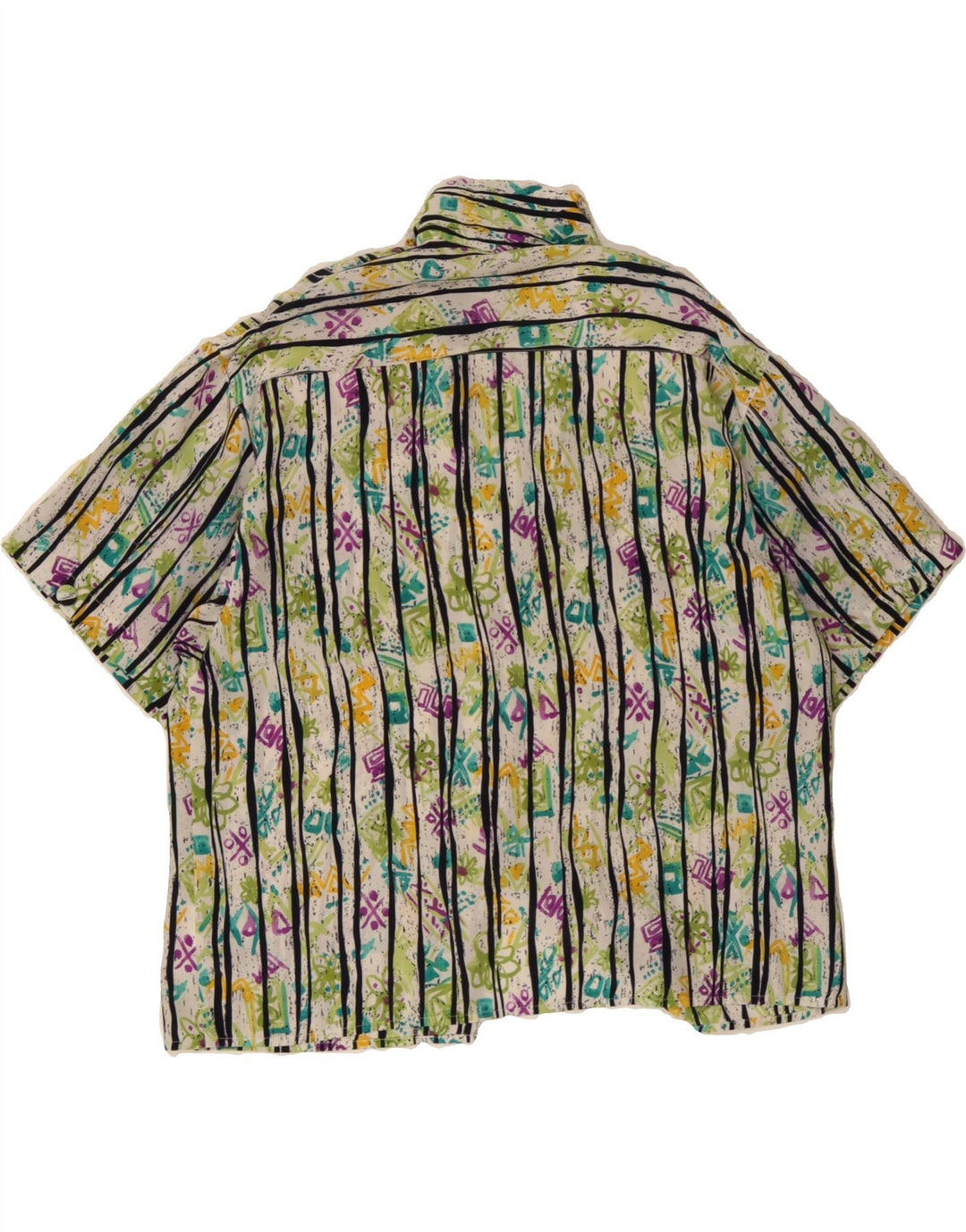 JACQUES VERT Womens Abstract Pattern Shirt Blouse UK 14 Large Green Vintage Jacques Vert and Second-Hand Jacques Vert from Messina Hembry 