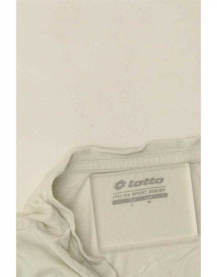 T-shirt grafica da uomo Lotto Top bianco medio