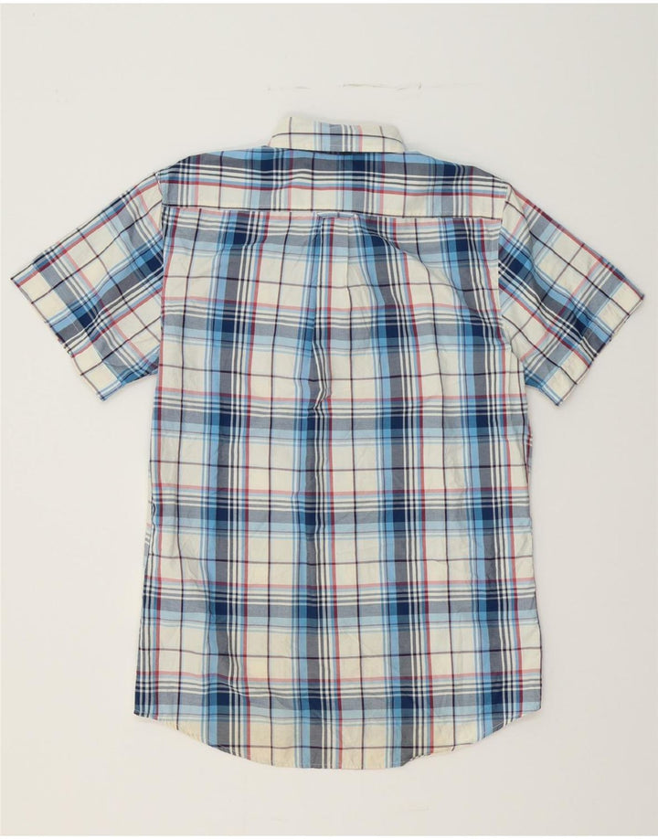 IZOD Mens Short Sleeve Shirt Small Blue Check Cotton Vintage Izod and Second-Hand Izod from Messina Hembry 