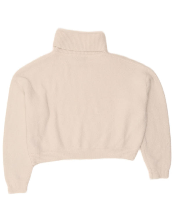 Maglione Zara da donna, vestibilità comoda, collo alto, vestibilità comoda, UK 14, bianco medio