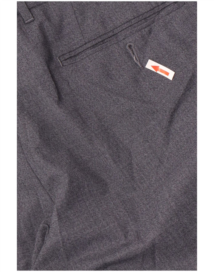 Pantaloni da abito dritti autografi da uomo Marks & Spencer W34 L29 lana blu
