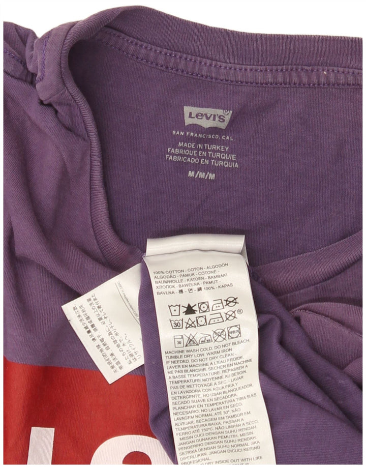 T-shirt grafica da uomo Levi's Top in cotone viola medio