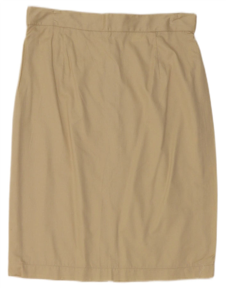 Gonna a tubino vintage da donna W28 in cotone beige medio