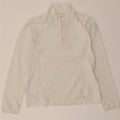 CHAMPION Womens Zip Neck Fleece Jumper UK 16 Large White Polyester Vintage Champion and Second-Hand Champion from Messina Hembry 