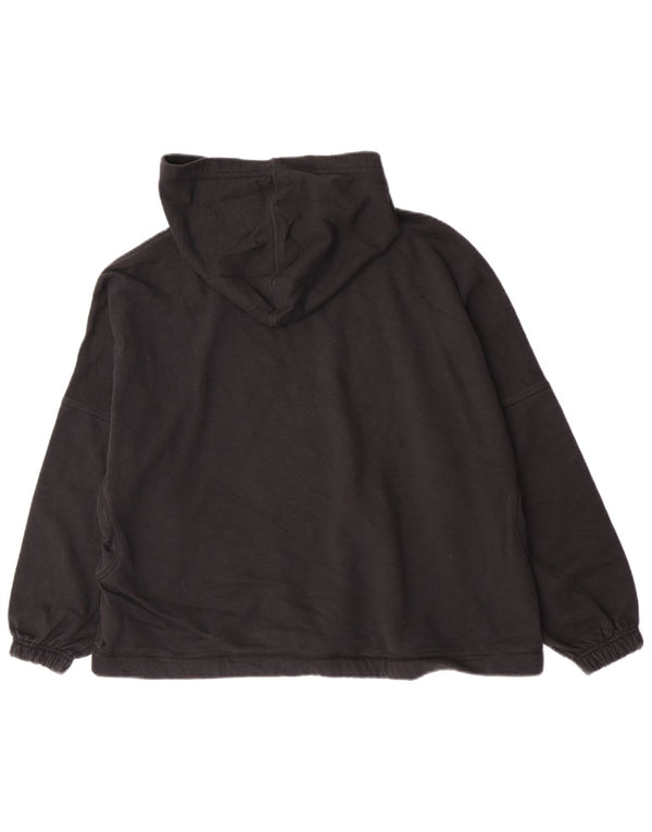 Felpa con cappuccio oversize da donna Adidas UK 4/6 XS cotone nero