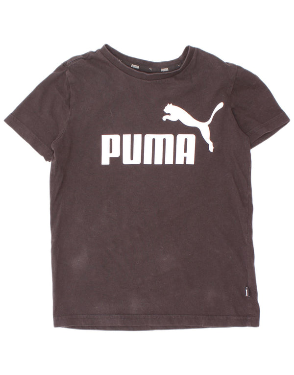 T-shirt grafica da bambino Puma Top 9-10 anni in cotone nero