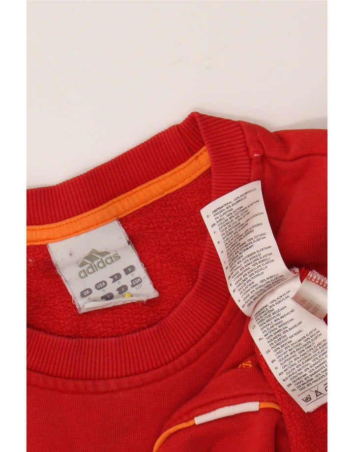 Felpa Adidas Uomo Maglione Piccolo Rosso Cotone