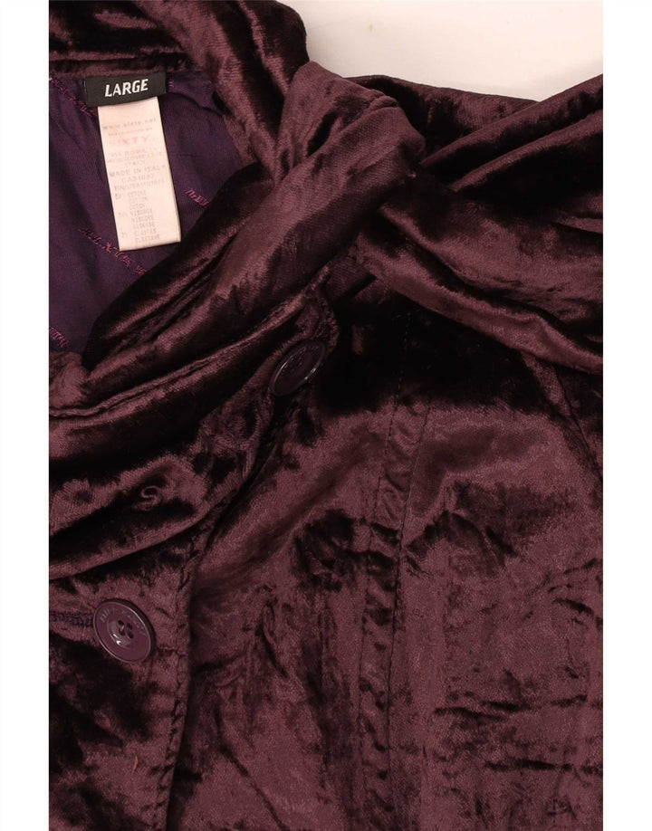 Sixty Bomber in velluto corto da donna UK 14 grande cotone marrone