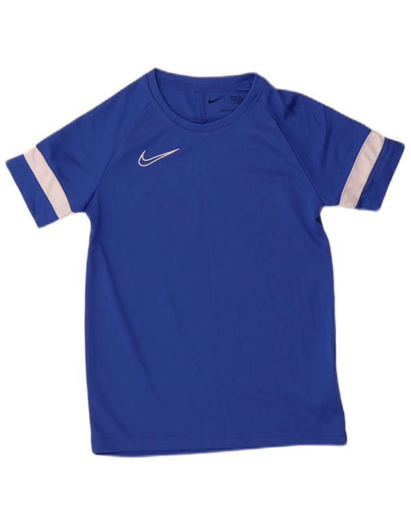 T-shirt da ragazzo Nike Dri Fit Top 10-11 anni in poliestere color block blu medio
