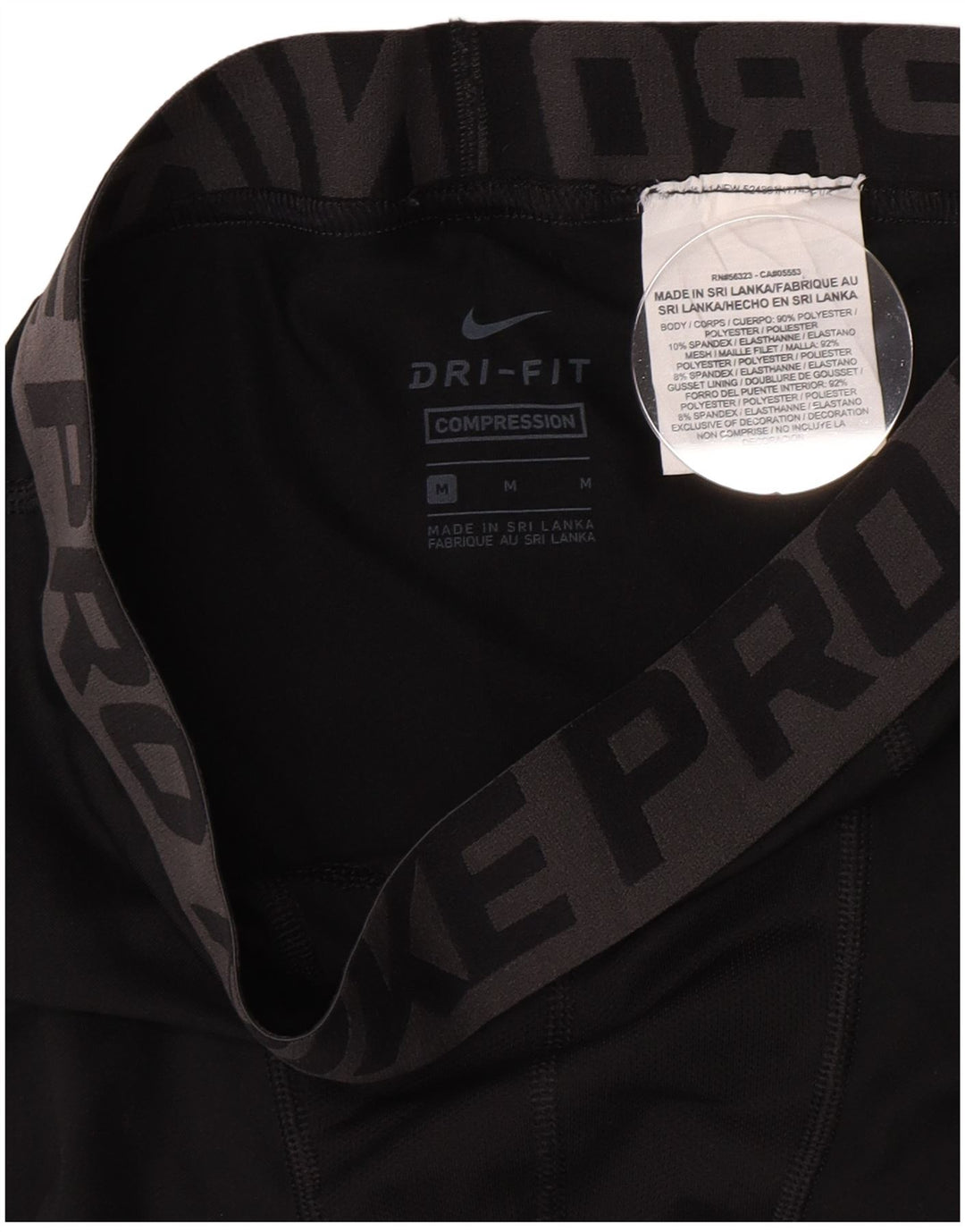 Leggings grafici a compressione Nike da ragazzo 10-11 anni poliestere nero medio