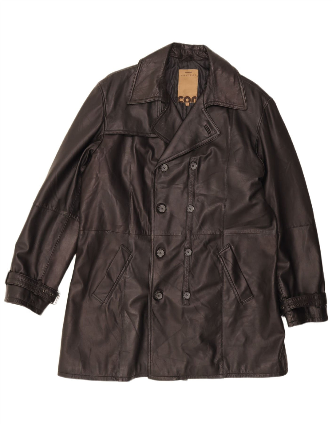 Cappotto In Pelle Uomo Conbipel IT 54 XL Pelle Nera