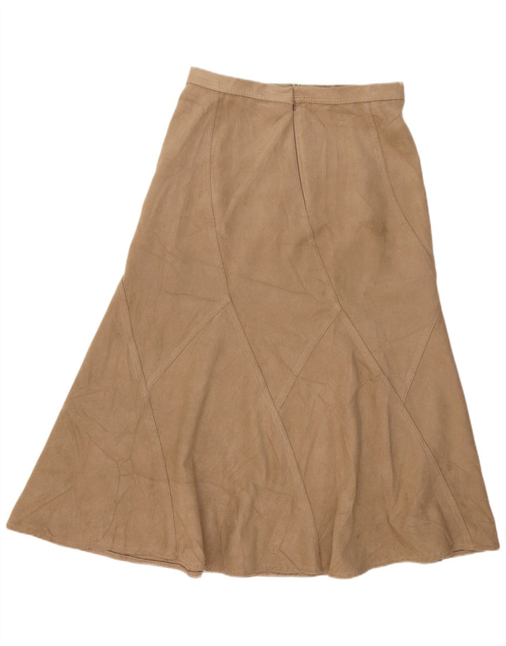 Gonna a tromba da donna Marks & Spencer UK 14 Large W32 Poliestere marrone