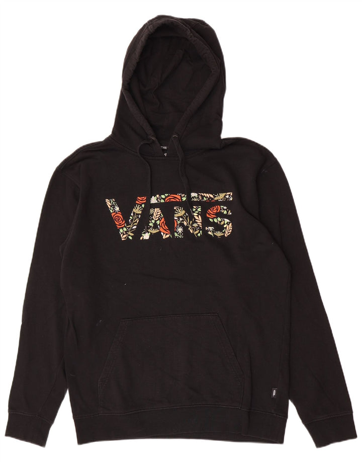 Felpa con cappuccio grafica da uomo Vans, cotone medio nero