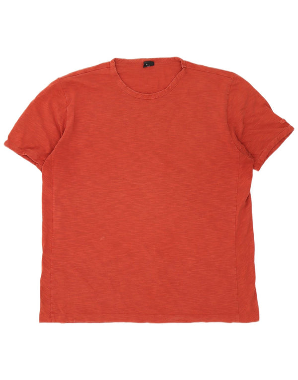 T-shirt da uomo slim fit Hugo Boss Top 2XL cotone chiazzato arancione