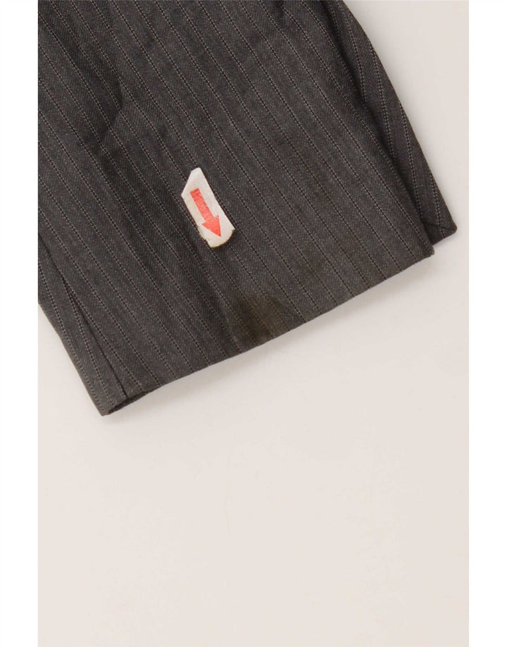 Giacca blazer da uomo a 3 bottoni Zara EU 50 in lana a righe grigio medio