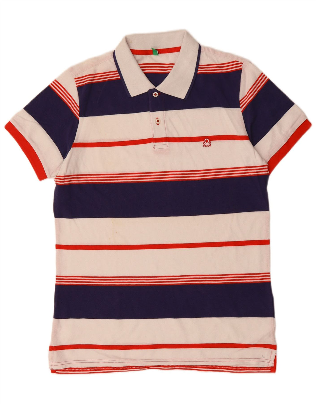 Polo Uomo BENETTON Cotone Righe Grandi Bianche